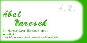 abel marcsek business card
